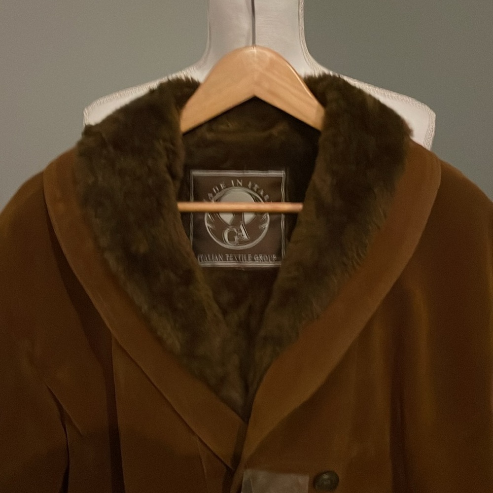 GA Italian Textile Group Handmade Shearling Mens Coat - Picture 2 of 14